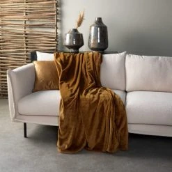 Dutch Decor Plaid Marron Fleece 200x220 Cm Uni