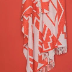 Maison Jean-Vier Plaid Orange 130x186 -Maisons Du Monde Boutique plaid orange 130x186 3