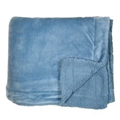 Sensei Maison Plaid Polaire Extra Doux Et Chaud Doublé Cobalt 150x180 Cm -Maisons Du Monde Boutique plaid polaire extra doux et chaud double cobalt 150x180 cm 2