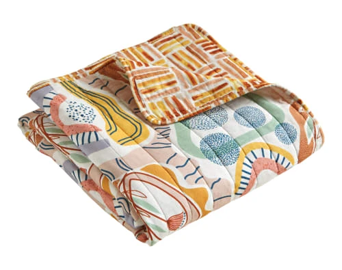 Becquet Plaid Réversible 150x150 Multicolore En Coton 3 Becquet Plaid Réversible 150x150 Multicolore En Coton