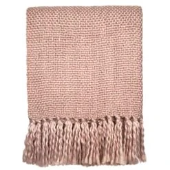 Malagoon Plaid Rose 125x150 -Maisons Du Monde Boutique plaid rose 125x150 2
