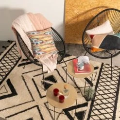 Vivaraise Plaid Stonewash En Coton Nude 130 X 200