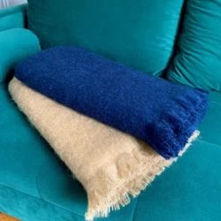 Beachby Plaid Uni 20% Mohair Beige-120x180 Made In France -Maisons Du Monde Boutique plaid uni 20 mohair beige 120x180 made in france 3