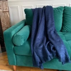 Beachby Plaid Uni 20% Mohair Beige-120x180 Made In France -Maisons Du Monde Boutique plaid uni 20 mohair marine 120x180 made in france uni 20 mohair