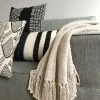 Malagoon Plaid Uni Blanc Ivoire 125x150 -Maisons Du Monde Boutique plaid uni blanc ivoire 125x150 1