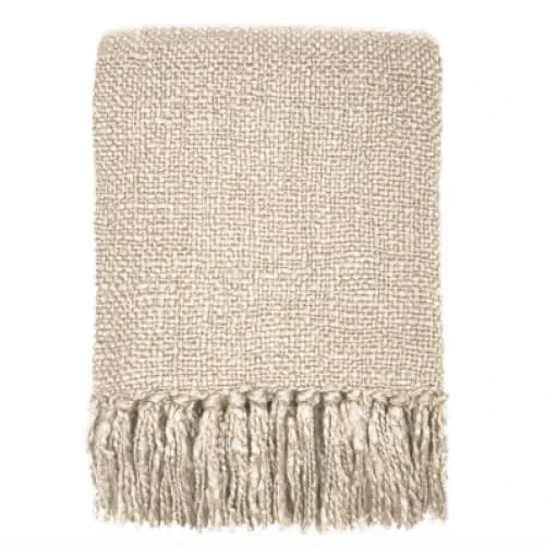 Malagoon Plaid Uni Blanc Ivoire 125x150 4 Malagoon Plaid Uni Blanc Ivoire 125x150 – Image 2