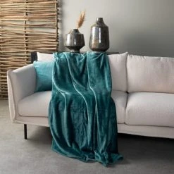 Dutch Decor Plaid Vert Fleece 200x220 Cm Uni