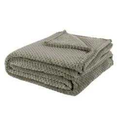 Maisons Du Monde Plaid Vert Kaki à Motifs 150x230