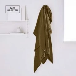 Home Maison Plaid Xl En Gaze De Coton Paon 200 X 150 -Maisons Du Monde Boutique plaid xl en gaze de coton bronze 200 x 150 essential