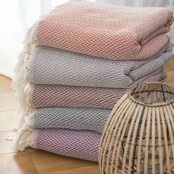 Febronie Plaid130x170 Orange -Maisons Du Monde Boutique plaid130x170 orange 5