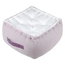Stof Pouf De Sol En Coton 40x40 H30cm -Maisons Du Monde Boutique pouf de sol en coton 40x40 h30cm 1