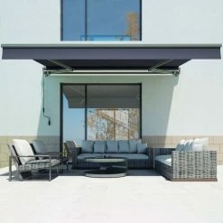 RED DECO Store Banne Manuel 3x2m Aluminium Gris 295 X 200 X 14,2 Cm -Maisons Du Monde Boutique store banne manuel 3x2m aluminium gris 295 x 200 x 14 2 cm 1