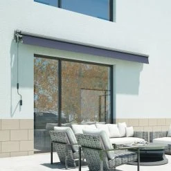 RED DECO Store Banne Manuel 3x2m Aluminium Gris 295 X 200 X 14,2 Cm -Maisons Du Monde Boutique store banne manuel 3x2m aluminium gris 295 x 200 x 14 2 cm 2