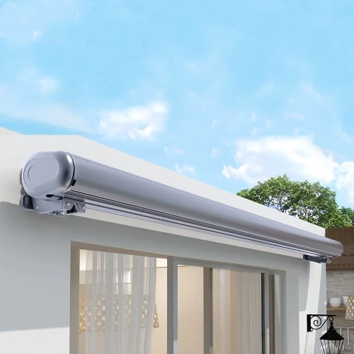 RED DECO Store Banne Motorisé 3x2m LED Aluminium Gris Coffre Intégral 7 RED DECO Store Banne Motorisé 3x2m LED Aluminium Gris Coffre Intégral – Image 5