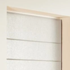 Madura Store Bateau 60x220 Cm Calcaire Et Bourdon Noir En Lin -Maisons Du Monde Boutique store bateau 60x220 cm calcaire et bourdon noir en lin 1