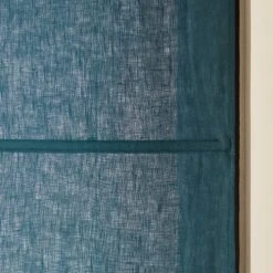 Madura Store Bateau 60x220 Cm Pétrole Et Bourdon Noir En Lin -Maisons Du Monde Boutique store bateau 60x220 cm petrole et bourdon noir en lin 2