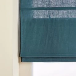 Madura Store Bateau 60x220 Cm Pétrole Et Bourdon Noir En Lin -Maisons Du Monde Boutique store bateau 60x220 cm petrole et bourdon noir en lin 3