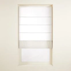 Madura Store Bateau 80x220 Cm Blanc Pur Et Bourdon Noir En Lin