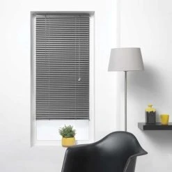 Store D'intérieur Store Vénitien à Lamelles Aluminium Anthracite 90x180cm