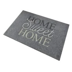 Casame Tapis D'entrée Sweet Home - 80 X 50 Cm - Gris