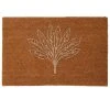 Maisons Du Monde Tapis En Fibre De Coco Imprimé Feuille Doré Et Marron 40x60