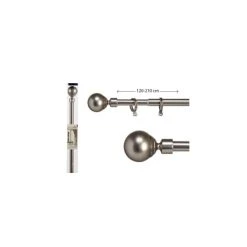 Wadiga Tringle à Rideaux Extensible Métal Chromé Boule 120 à 210cm 7 Wadiga Tringle à Rideaux Extensible Métal Chromé Boule 120 à 210cm -Maisons Du Monde Boutique tringle a rideaux extensible metal chrome boule 120 a 210cm 2