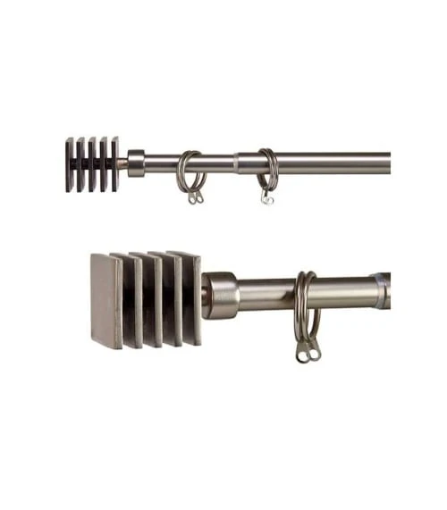 Wadiga Tringle à Rideaux Extensible Métal Chromé Carré 120 à 210cm 4 Wadiga Tringle à Rideaux Extensible Métal Chromé Carré 120 à 210cm – Image 2