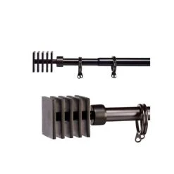 Maisons Du Monde Boutique -Maisons Du Monde Boutique tringle a rideaux extensible metal noir carre 120 a 210cm 1